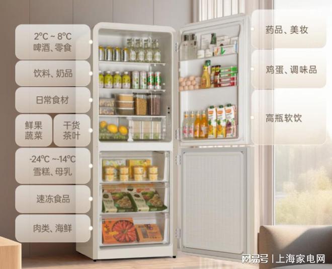 元哈士奇401L复古冰箱高颜值点亮厨居m6米乐app国补8折到手后仅4799(图3)